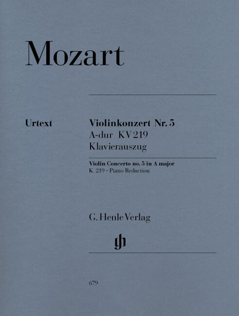 Violin Concerto no. 5 A major K. 219  Wolfgang Amadeus Mozart  Violine und Klavier Buch Klassik HN 679 : photo 1