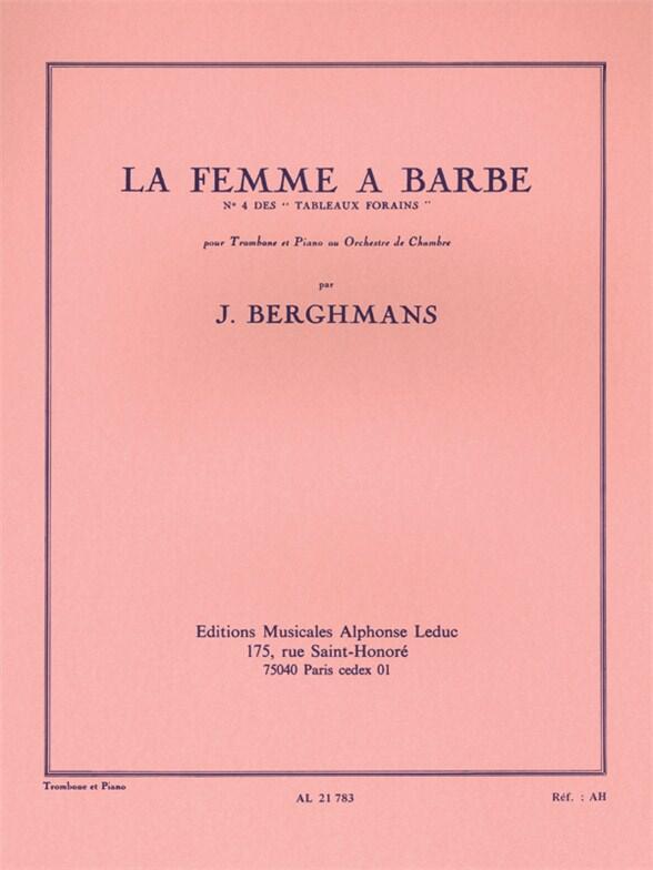 Alphonse La Femme a Barbe  Jose Berghmans  Posaune Partitur Klassik AL21783 (AL21783) : photo 1