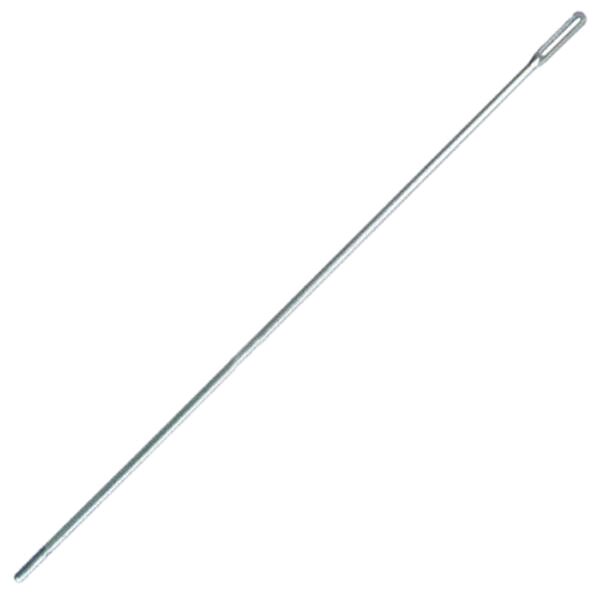 Helin Lightweight polished metal rod with eyelet for swab, flute (HEL 461) : photo 1