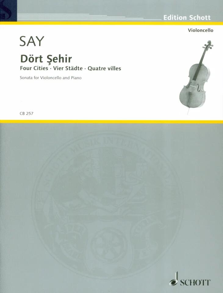 Dort Sehir op. 41 (Four Cities) Fazil Say  Cello und Klavier Buch  CB 257 : photo 1