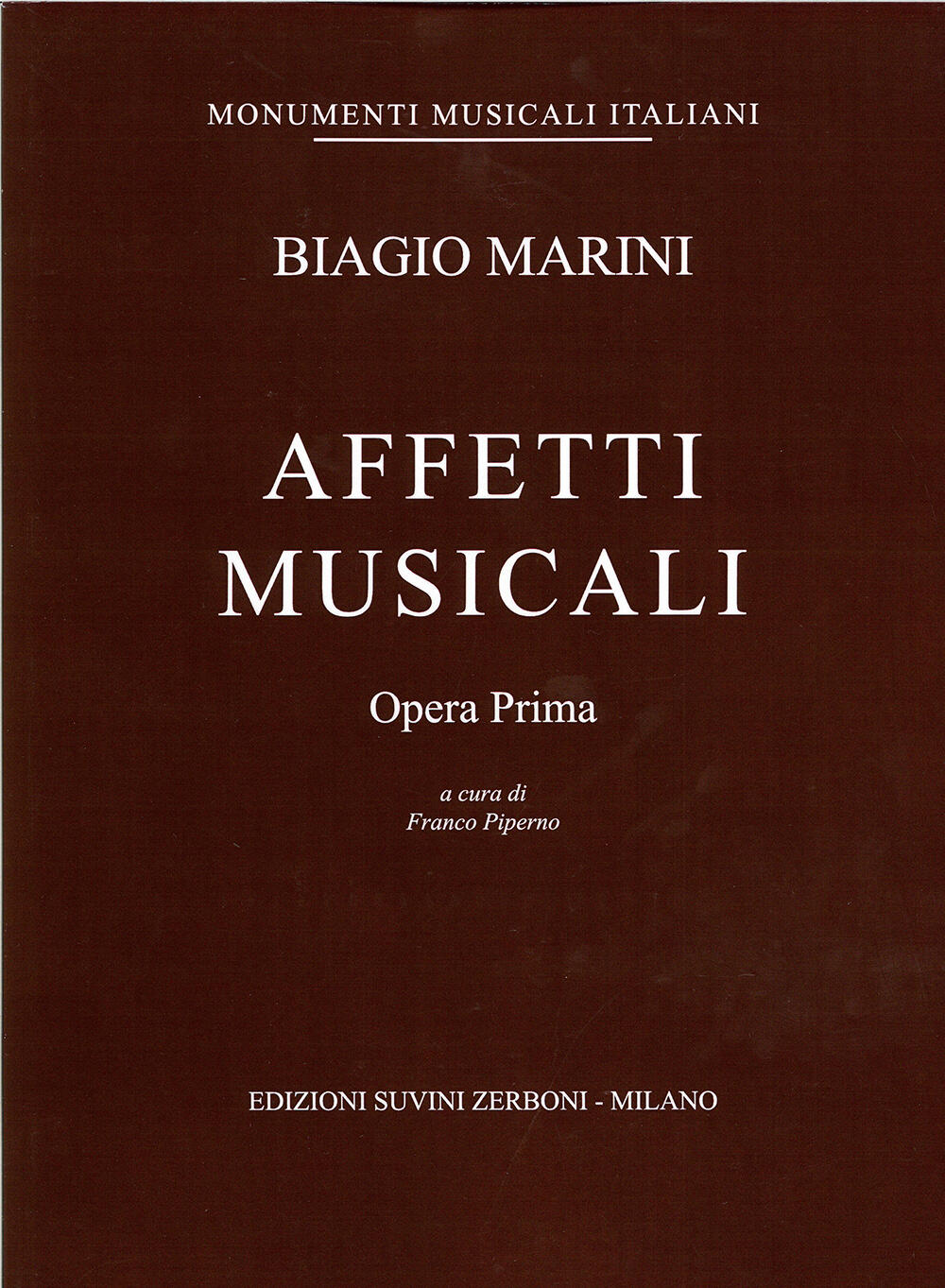 Affetti Musicali Opera prima per strumenti Biagio Marini  opera Partitur  ESZ 01008700BIS (ESZ 01008700BIS) : photo 1