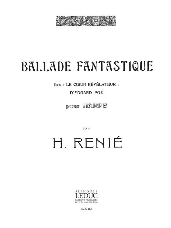 Alphonse Ballade Fantastique  Renie  Harp Buch  AL20152 (AL20152) : photo 1