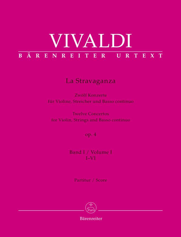 La Stravaganza Op. 4 Twelve Concertos Vol. I Antonio Vivaldi  Violin, String Ensemble and Basso Continuo Partitur  BA 7566 : photo 1