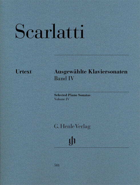 Selected Piano Sonatas Volume IV Selected Piano Sonatas, Volume IV Domenico Scarlatti  Klavier Buch  HN 581 : photo 1