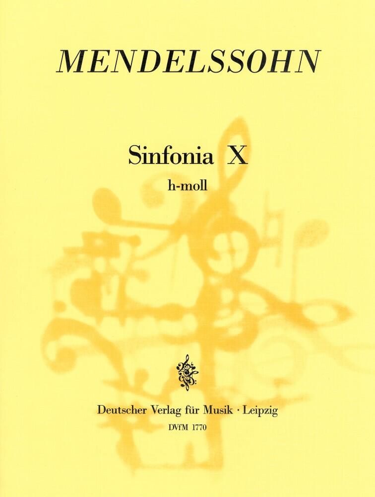 Sinfonia X h-moll  Felix Mendelssohn Bartholdy  Streichensemble Partitur  DV 1770 : photo 1