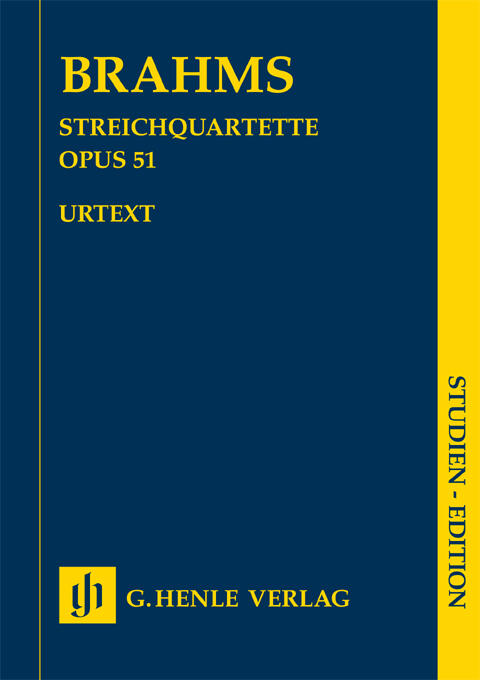 Streichquartett Op.51 String Quartets in c minor and a minor op. 51 Johannes Brahms  Streichquartett Studienpartitur  HN 9040 : photo 1
