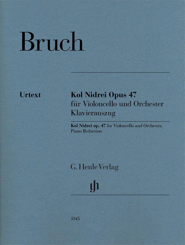 Kol Nidrei Opus 47 for Violoncello and Orchestra  Max Bruch  Cello und Klavier Klavierauszug Klassik 1145 : photo 1