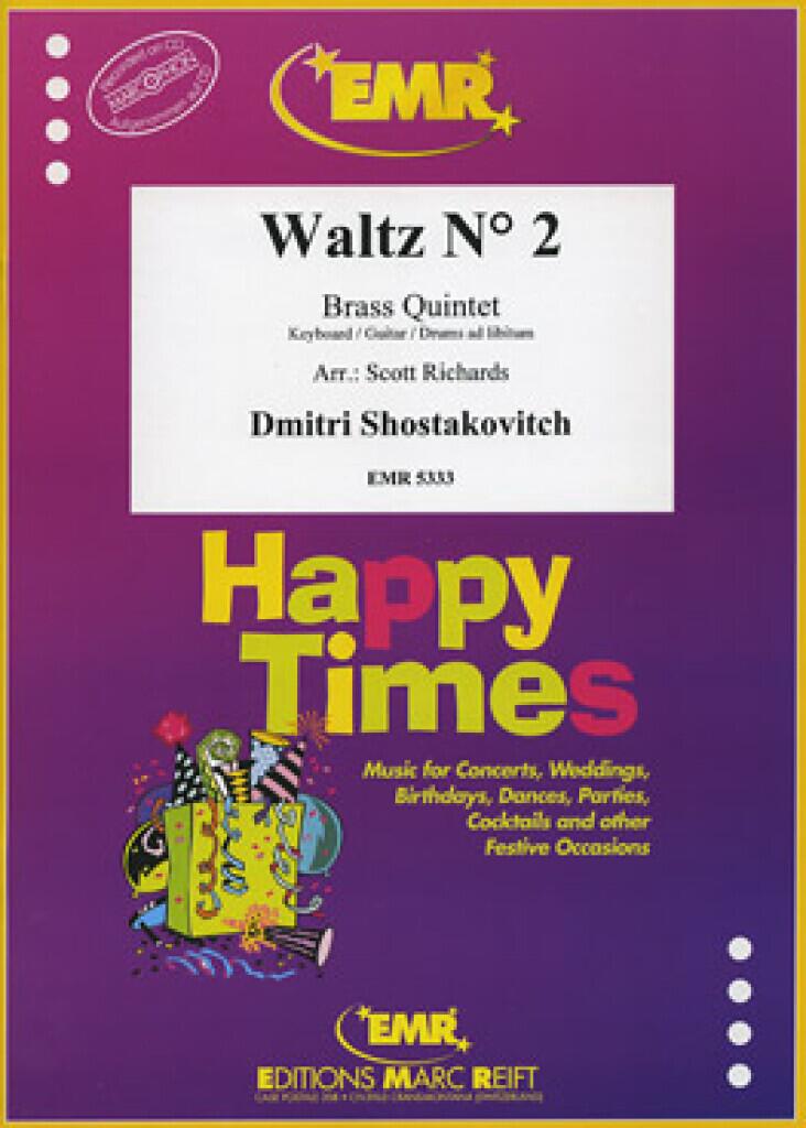 Waltz N 2  Dimitri Shostakovich Richards 2 Trumpets, Horn, Trombone and Tuba Partitur + Stimmen  5333 : photo 1