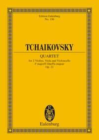 String Quartet No.2 In F Op.22  Pyotr Ilyich Tchaikovsky  Streichquartett Studienpartitur  ETP 196 : photo 1