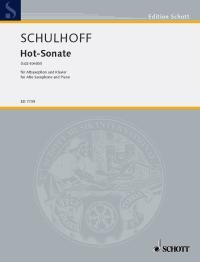 Schott Music Hot Sonate  Erwin Schulhoff  Altsaxophon und Klavier Buch Jazz ED 7739 : photo 1
