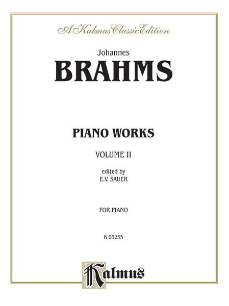 Piano Works, Volume II (incl. Op. 119 & 5 Etudes)  Johannes Brahms  Klavier Buch Sudien und bungen 00-K03255 : photo 1