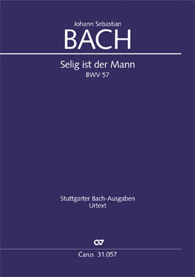 Selig ist der Mann (Dialogus) Kantate zum 2. Weihnachtstag BWV 57 Johann Sebastian Bach Paul Horn_Horn Soli SB SATB 2 Ob Tl 2 Violins Viola and BC Partitur CV 31.057/00conducteur