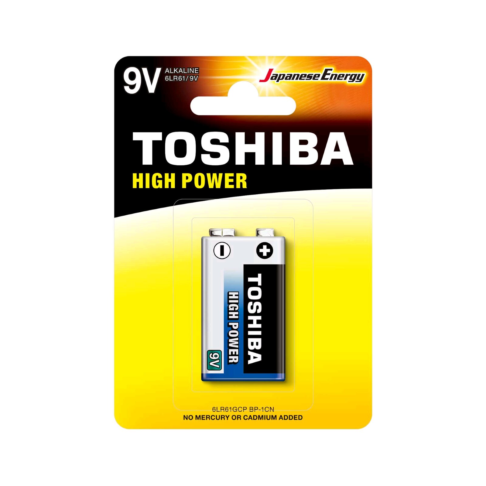 Toshiba High Power 9V - 6LR61GCP BP-1 CN Pile 6LR61 - Pack de 1 : miniature 1