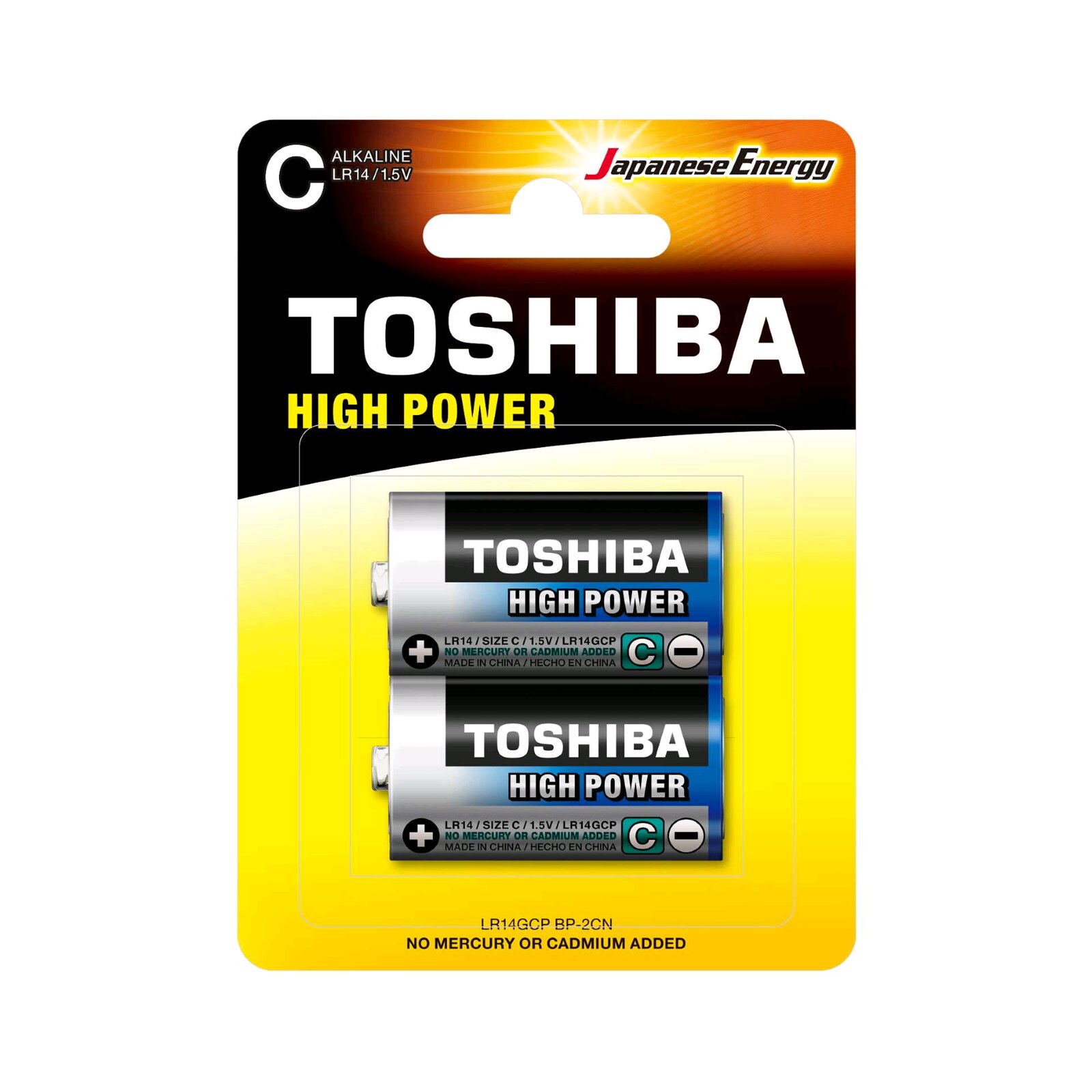 Toshiba High Power C - LR14GCP BP-2CN LR14 Batteries - Pack of 2 : photo 1