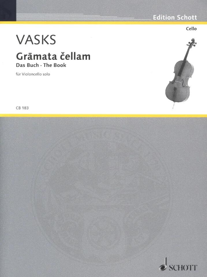 Gramata cellam (The Book) Pêteris Vasks Wladimir Toncha Cello Buch  CB 183 : photo 1