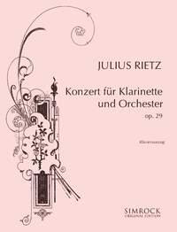 Simrock Klarinettenkonzert g-moll, op. 29  Julius Rietz David Scharb Klarinette und Klavier Buch  EE 5334réduction piano : photo 1