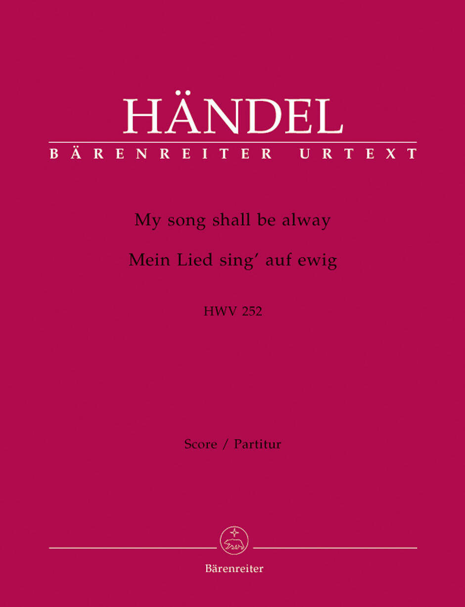 My song shall be alway (PA)  Georg Friedrich Händel  SATB + accompaniment Partitur  BA4292Conducteur (BA4292) : photo 1