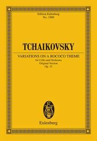 Eulenburg Variations on a Rococo Theme for Cello &Orch op 33 Original Version Pyotr Ilyich Tchaikovsky  Cello and Orchestra Studienpartitur  ETP 1900 : photo 1