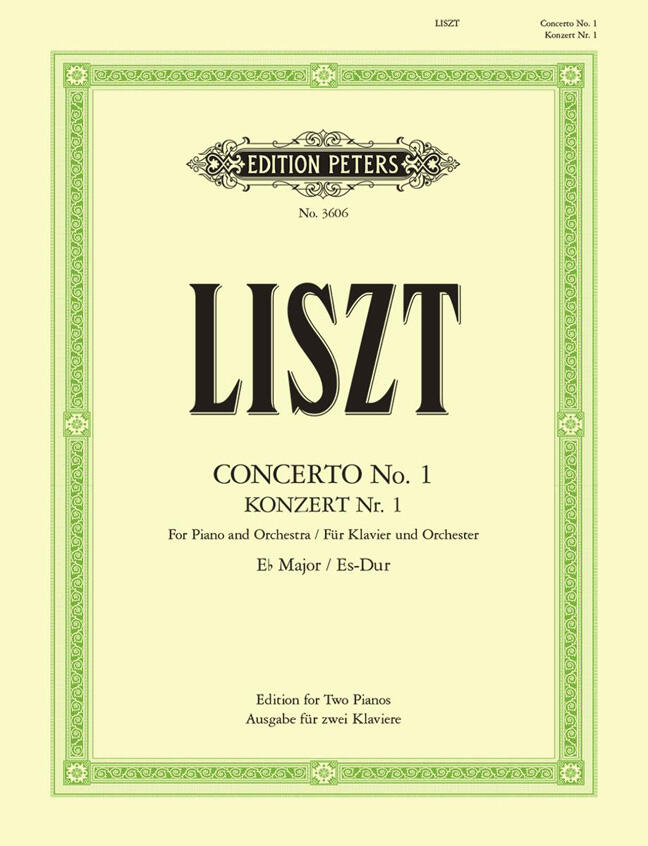 Piano Concerto No.1 in E Flat Major For Two Pianos  Franz Liszt  2 Pianos Partitur Solo-Konzert EP3606 (EP3606) : photo 1