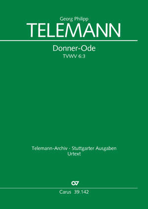 Donner-Ode TVWV 6:3, 1756/1760 Georg Philipp Telemann Silja Reidemeister Soli SATBB, SATB and Orchestra Partitur  39.142/00 : photo 1