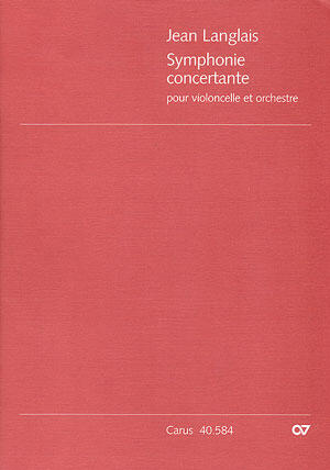 Symphonie concertante pour cello et orchestre  Jean Langlais  Cello and Orchestra Partitur  CV 40.584/00 : photo 1