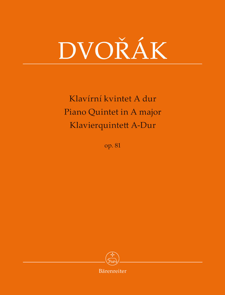 Piano Quintet A major op. 81  Antonn Dvok  Piano and String Quartet Partitur + Stimmen  BA 9573 : photo 1