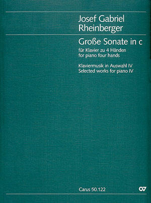 Groe Sonate in c c-Moll Josef Rheinberger  Piano, 4 Hands Partitur  CV 50.122/00 : photo 1