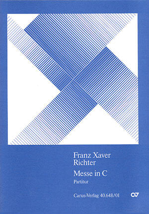 Messe in C C-Dur Franz Xaver Richter  Soli SATB, SATB, 2 Ob, 2 Violins, Viola and BC Partitur Messe CV 40.648/00 : photo 1