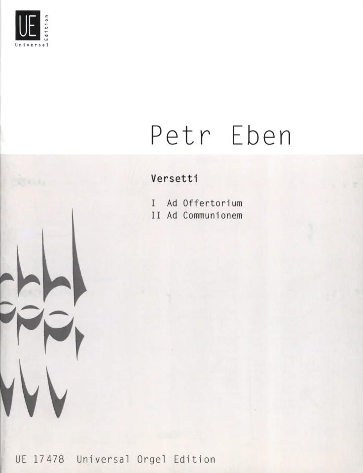 Versetti I und II  Petr Eben  Orgel Buch  UE 17478 : photo 1