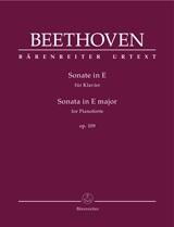 Sonata for Pianoforte in E major op. 109  Ludwig van Beethoven  Klavier Buch Klassik BA 10854 : photo 1