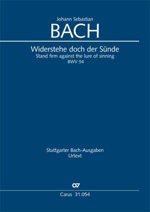 Widerstehe doch der Sünde BWV 54  Johann Sebastian Bach  Vocal and String Ensemble Partitur  31.054/00Conducteur : photo 1