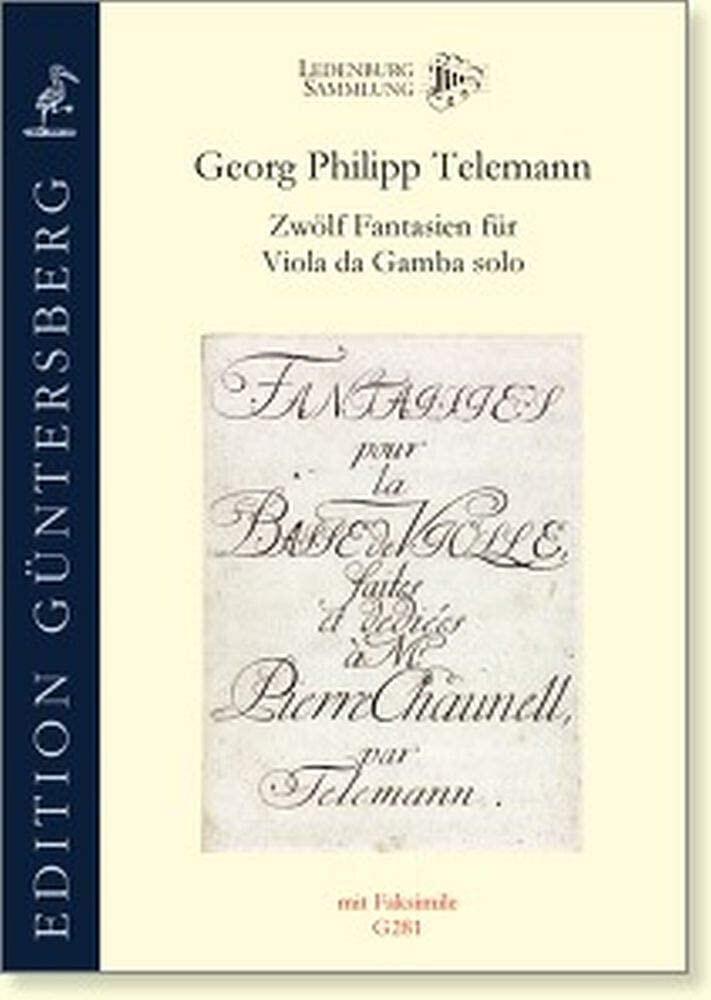 Walhall Zwölf Fantasien Fr Viola da Gamba Solo - Georg Philipp Telemann : photo 1