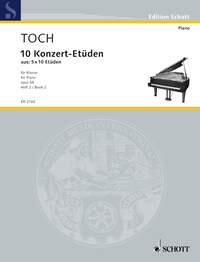 10 Concert Etudes op. 55 Band 2 Nos 6-10 Ernst Toch   Klavier Buch  Sudien und bungen : photo 1