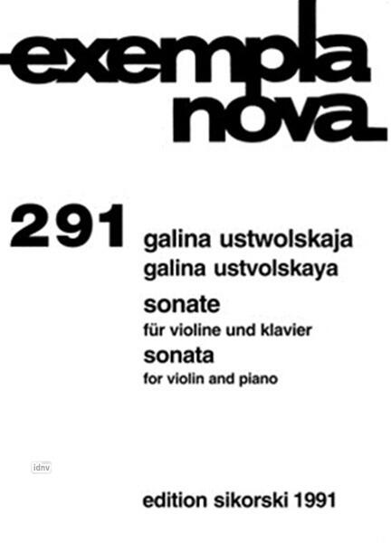Edition Sonate für Violine und Klavier Galina Ustvolskaya  Violine und Klavier Buch  SIK1991 (SIK1991) : photo 1