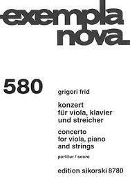 Edition Konzert für Viola, Klavier und Streicher Grigori Frid  Viola, Piano and Strings Studienpartitur  SIK8780 (SIK8780) : photo 1