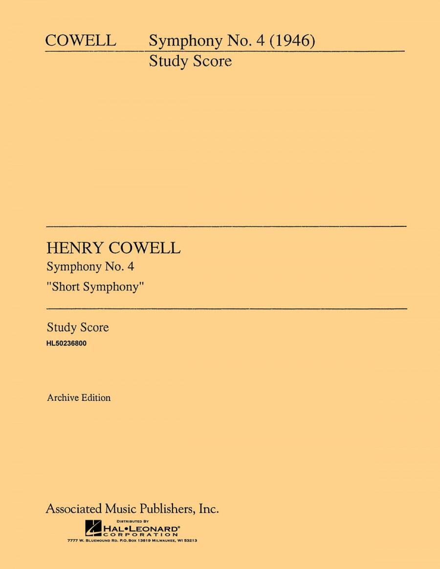 Symphony No. 4 (1946) Score Henry Cowell  Orchestra Partitur Klassik GS23680 : photo 1