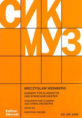 Edition Konzert für Klarinette und Streichorchester Mieczyslaw Weinberg  Clarinet and String Orchestra Studienpartitur  SIK2408 (SIK2408) : photo 1