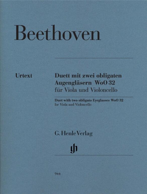 Duet With Two Obligato Eyeglasses  Ludwig van Beethoven  Viola and Cello Buch Klassik HN 944 : photo 1