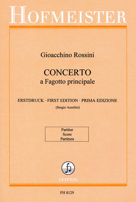 Concerto a Fagotto principale  Gioachino Rossini Azzolini  Bassoon and Orchestra Partitur : photo 1