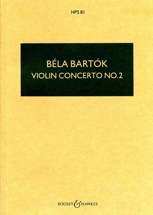 Violin Concerto No.2  Béla Bartk   Violin and Orchestra Studienpartitur Hawkes Pocket Scores : photo 1