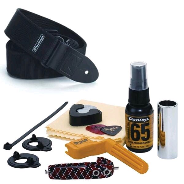 Dunlop Herco Accessory Pack + strap for acoustic guitar : photo 1