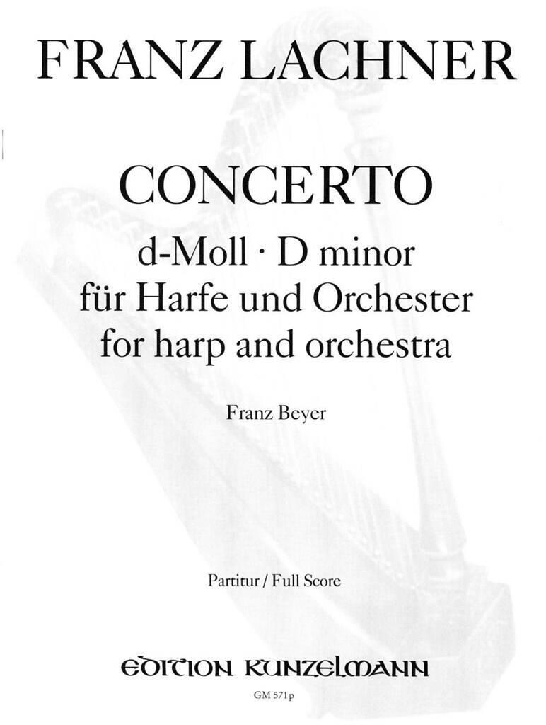 Concerto Für Harfe und Orchester  Franz Lachner Franz Beyer Edition Harp and Orchestra Conducteur : photo 1