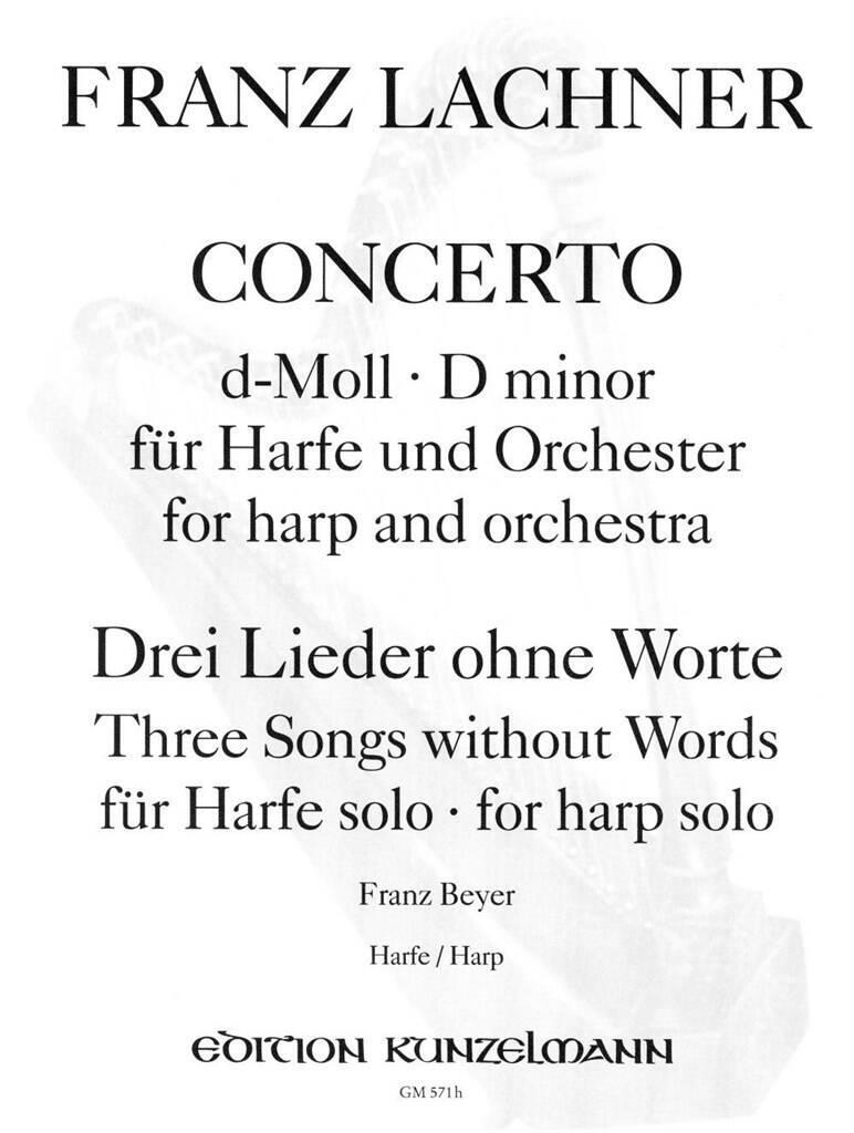 Concerto Für Harfe und Orchester  Franz Lachner Franz Beyer Edition Harpe solo : photo 1