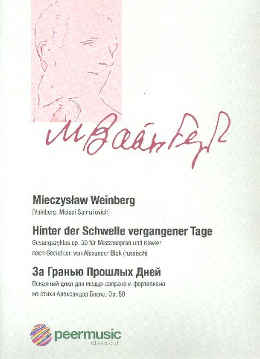 Hinter der Schwelle vergangener Tage Opus 50 Mieczyslaw Weinberg  Mezzosoprano and Piano Vocal Score : photo 1