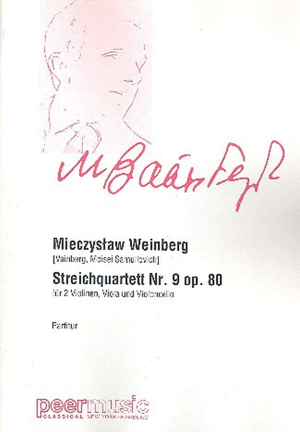 Streichquartett Nr 9 Opus 80  Mieczyslaw Weinberg  2 Violins, Viola and Cello Conducteur : photo 1