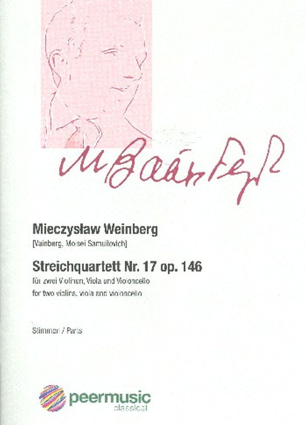 Streichquartett Nr 17 Opus 146  Mieczyslaw Weinberg  2 Violins, Viola and Cello Set de partitions : photo 1