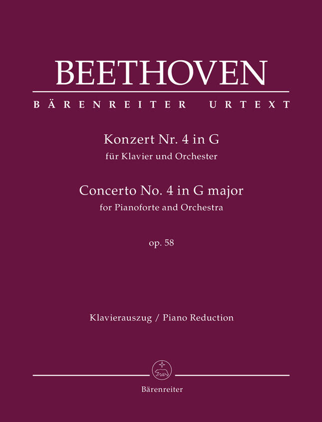 Piano Concerto No.4 In G Op.58 For Pianoforte And Orchestra Ludwig van Beethoven  Bärenreiter-Verlag Piano and Orchestra Recueil Urtext Classique : photo 1