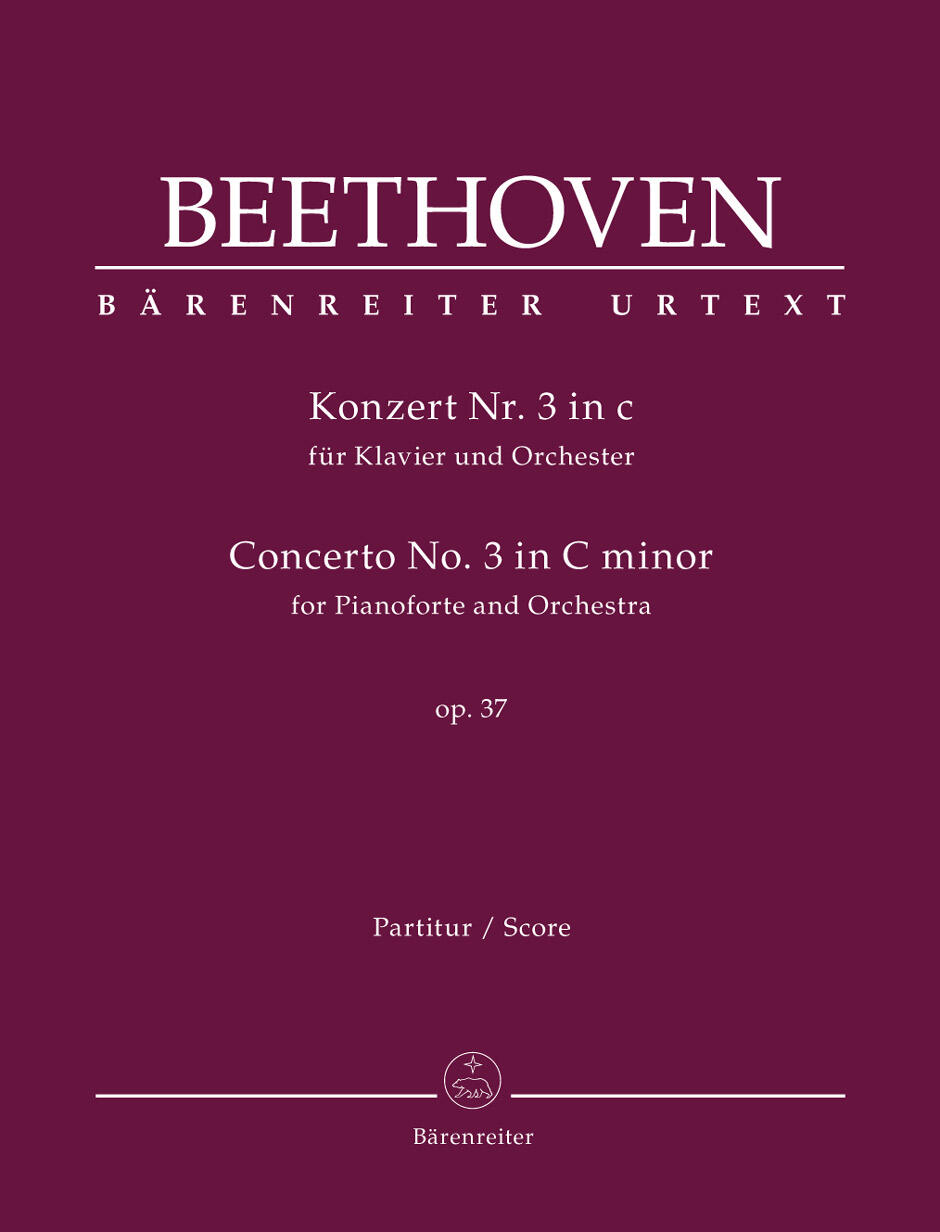 Concerto No. 3 in C minor for Pianoforte and Orchestra, op. 37 Ludwig van Beethoven Jonathan Del Mar Bärenreiter-Verlag Piano and Orchestra Conducteur  Classique : photo 1