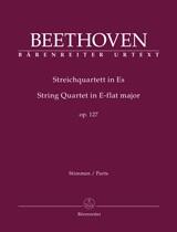 String Quartet E-Flat Major Op. 127  Ludwig van Beethoven Jonathan del Mar Bärenreiter-Verlag Quatuor à Cordes Set de partitions : photo 1