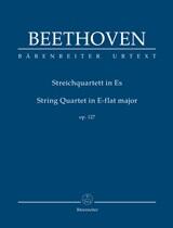 String Quartet E-Flat Major Op. 127  Ludwig van Beethoven Jonathan del Mar Bärenreiter-Verlag Quatuor à Cordes Conducteur de poche Urtext Classique English-German : photo 1
